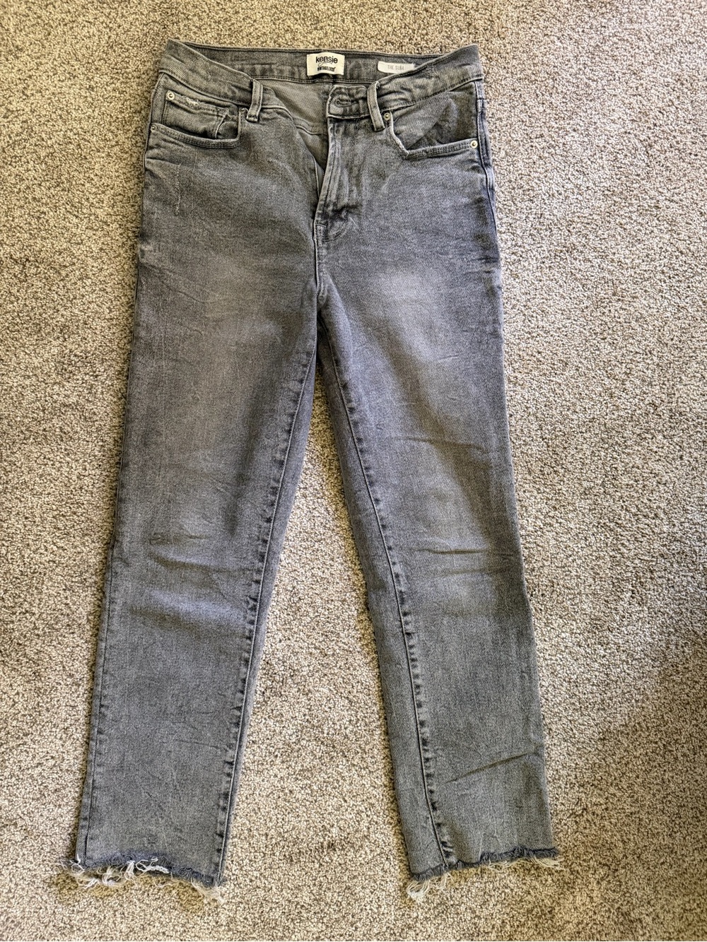 Kensie Gray Cropped Skinny Jeans